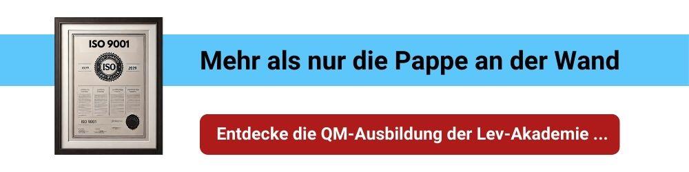 In der Folge mit Daisy Bahn sprechen wir von der Bedeutung der Normkompetenz in Unternehmen. Der Link führt Dich zur QMB-Ausbildung der Lev-Akademie.