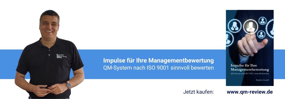 Werbung für mein Buch zur Managementbewertung nach ISO 9001.